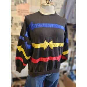 Rochelle Ribbion Crewneck Sweater Size Medium
